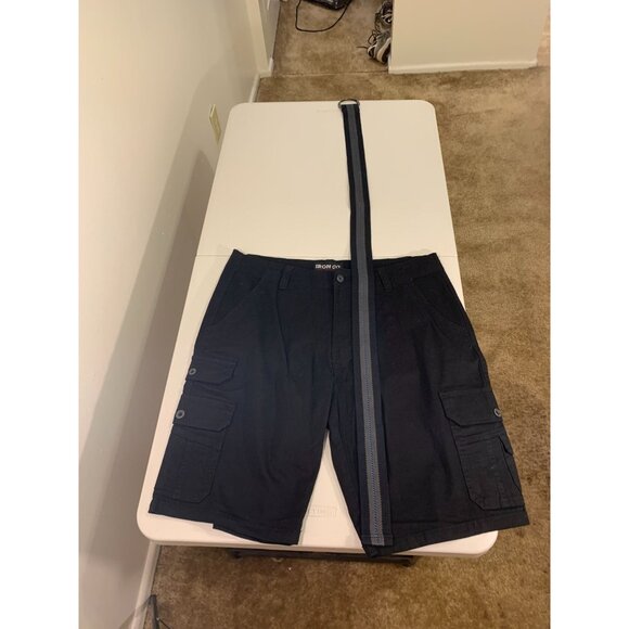 Iron Co. Mens Black Cargo Shorts 36 - Cotton & Spandex - Made In Bangladesh - Po - Picture 15 of 15